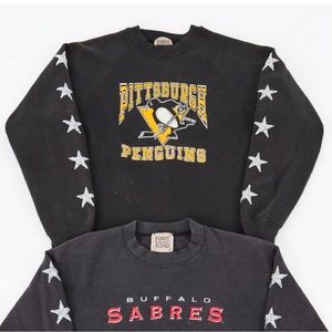 Pittsburgh Penguins Vintage Mini Star Patch Sweatshirt